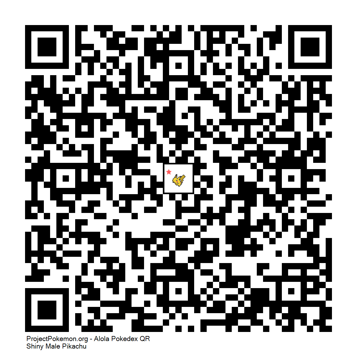 Cdigo QR de Pikachu variocolor